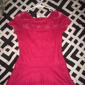 RUBY RED LACE DRESS